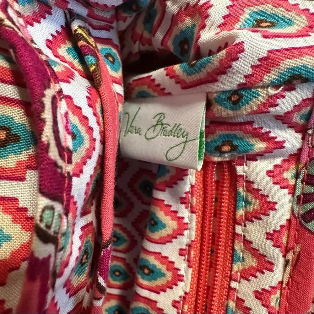 Vera Bradley Call Me Coral Alice Kisslock Metal Clasp Bag Purse Paisley Fabric
